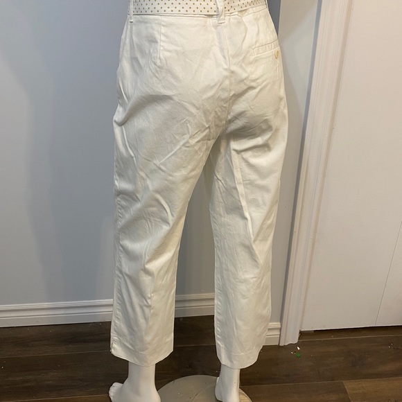 Anne Klein Ankle Pant Polka Dot Belt Stretch - Picture 3 of 5